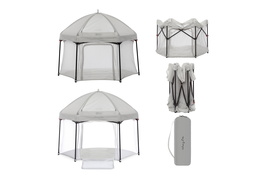 4435X-GY Onyx Playpen Set with Canopy Collage 01