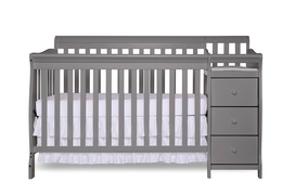 620-SGY Brody 5 in 1 Convertible Crib with Changer Silo 01
