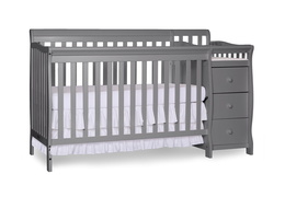 620-SGY Brody 5 in 1 Convertible Crib with Changer Silo 03
