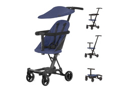 3650-NAVY Coast Rider Set, Stroller with Canopy Collage 02