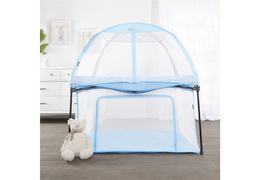 4434-BLU Ziggy Square Playpen with Canopy Room Shot (1)
