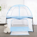 4434-BLU Ziggy Square Playpen with Canopy Room Shot (2)