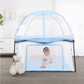 4434-BLU Ziggy Square Playpen with Canopy Room Shot (3)