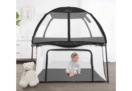 4434-BW Ziggy Square Playpen with Canopy Room Shot (3)