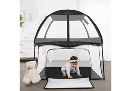 4434-BW Ziggy Square Playpen with Canopy Room Shot (4)
