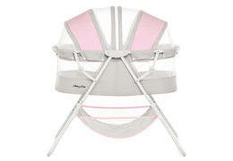 Grey and Pink Karley Bassinet Silo 01