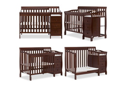 629-E Jayden 4 in 1 Mini Convertible Crib and Changer Collage