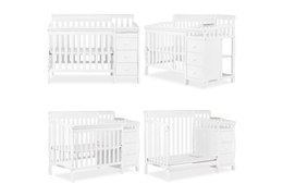 629-W Jayden 4 in 1 Mini Convertible Crib and Changer Collage