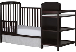 678 E Espresso 3-in-1 Full Size Toddler Bed and Changing table Silo