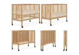 674-NATURAL Quinn Full Size Folding Crib Collage