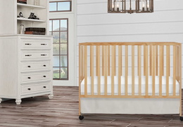 674-NATURAL Quinn Full Size Folding Crib Room Shot (4)