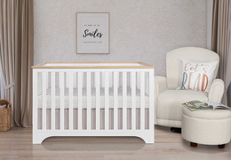 788-WVOAK Orion Convertible Crib with Changer  Room Shot (1)