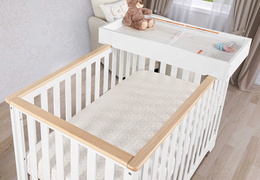 788-WVOAK Orion Convertible Crib with Changer  Room Shot (7)
