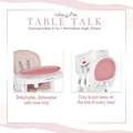 244-PNK Portable 2 in 1 Table Talk High Chair (5)