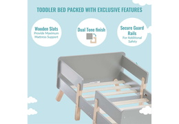 6251-NCGREY Osko Convertible Toddler Bed (6)
