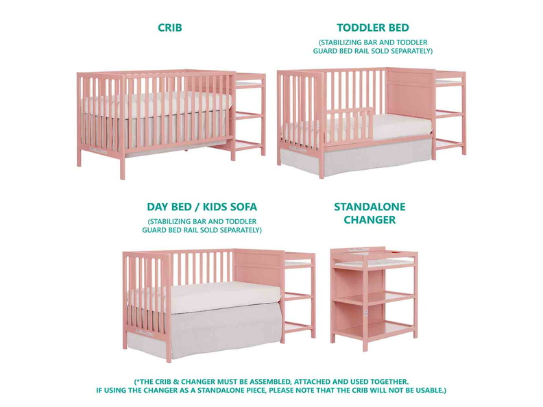 679-DPINK Synergy Convertible Crib and Changer Features 02